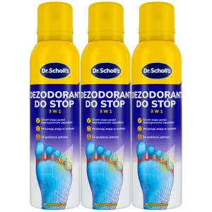 Odświeżacz na pocenie stóp SCHOLL 3 w 1 Antyperspirant Ochrona Spray 3x
