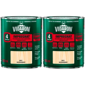Impregnat ochronny do drewna gruntujący Vidaron V01 Bezbarwny 2x 0,7L