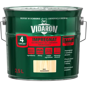 Impregnat ochronny do drewna gruntujący Vidaron V01 Bezbarwny 2,5L