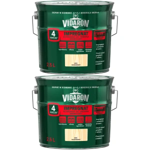 Impregnat ochronny do drewna gruntujący Vidaron V01 Bezbarwny 2x2,5 5L