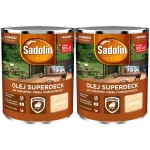 Olej do drewna tarasów mebli ogrodu Sadolin Superdeck Bezbarwny 2x 750ml