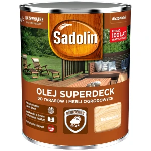 Olej do drewna tarasów mebli ogrodu Sadolin Superdeck Bezbarwny 750ml