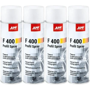 Bezbarwny Wosk do konserwacji APP F400 Profil Penetrujący Spray 4x500 2L