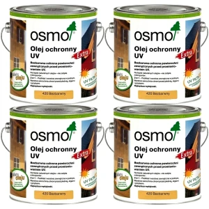 Bezbarwny Olej ochronny Osmo UV Filtr 2w1 na zewnątrz 4x2,5 10L