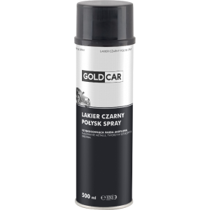 Lakier czarny połysk GOLDCAR Spray Akrylowy samochodowy 500ml 