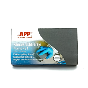 Klocek szlifierski piankowy E (zaokrąglony) APP 135x75mm R20