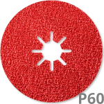 Krążek fibrowy SIA 4570 siabite X 125mm P60+ 50 szt.