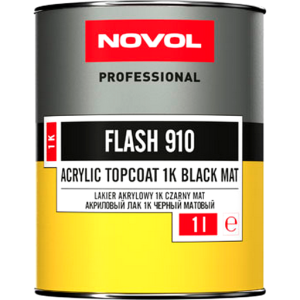 Lakier akrylowy 1K NOVOL Flash 910 termoplastyczny czarny mat 1L