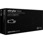 Rękawice nitrylowe MERCATOR Nitrylex Black S M L XL 100 szt.