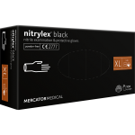 Rękawice nitrylowe MERCATOR Nitrylex Black XL 100 szt.