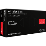 Rękawice nitrylowe MERCATOR Nitrylex Black L 100 szt.