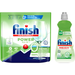 Tabletki do zmywarki FINISH 0% Eco 40 szt. + nabłyszczacz