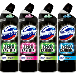 Żel do toalet WC DOMESTOS Zero Kamienia Pink Lime Blue 4x