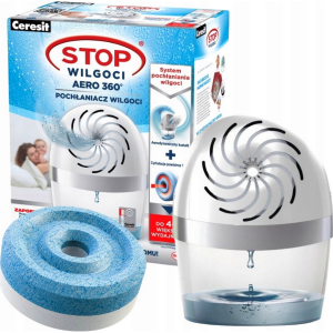 Pochłaniacz wilgoci CERESIT Aero 360 biały 1,3L + tabletka 450g 
