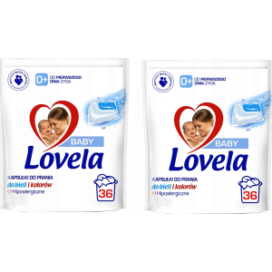 Kapsułki do prania LOVELA Baby Uniwersalne dla dzieci  72 szt.