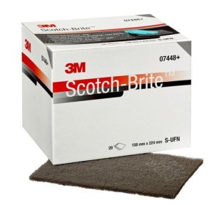 Włóknina ścierna 3M Scotch-Brite 7448+ 158x224mm Super Ultra Fine S UFN