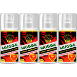 Spray na komary kleszcze muchy MUGGA Extra Strong DEET 50% 4x