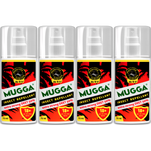 Spray na komary kleszcze muchy MUGGA Extra Strong DEET 50% 4x