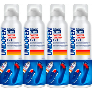 Aktywny spray do stóp i obuwia UNDOFEN 4 w 1 4x