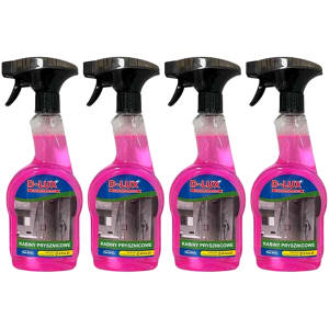 Płyn do mycia kabin D-LUX Kabiny Prysznicowe Spray 4 x 500ml 