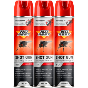 Preparat na muchy komary muszki NO PEST Shot Gun Spray 3x