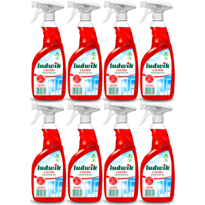 Płyn z octem LUDWIK Grapefruit mycie glazury szyb Spray 8 x 600ml