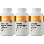 Suplement OstroVit Kurkumina Czarny Pieprz Imbir Piperyna 270 szt.
