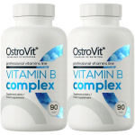 Kompleks witamin 100% OstroVit Witamina B1 B2 B3 B5 B6 B7 B9 B12 C E 180 szt.