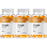 Witaminy OstroVit Omega 3-6-9 Kwasy Tłuszczowe Olej Rybi Lniany Wit E